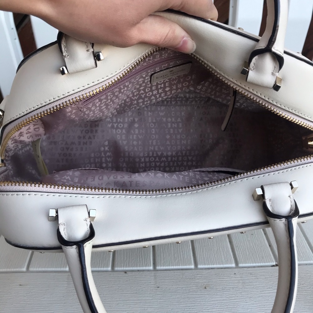 Kate Spade Cream Satchel Crossbody Purse - Picture 4 of 4